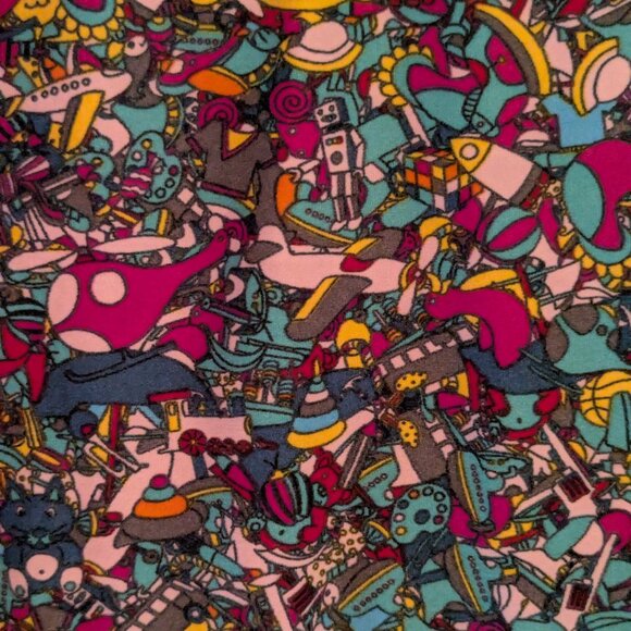 LuLaRoe TC Multicolored Toy Printed Leggings - Picture 3 of 4